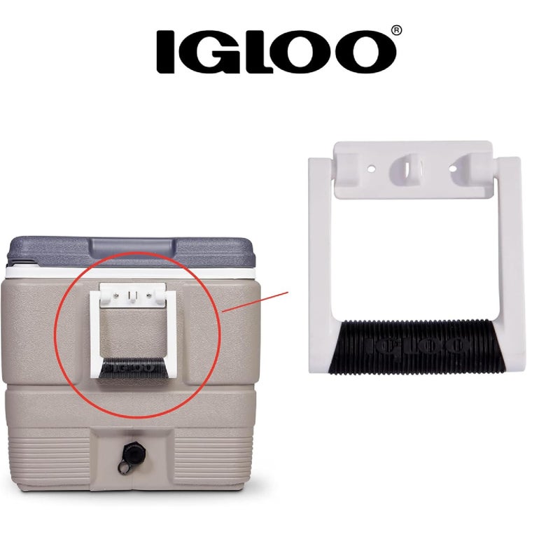Igloo Premium Comfort Rubber Grip Swing-Up Handle, 25-75 Qt Coolers, White (1 Handle) - Image 4